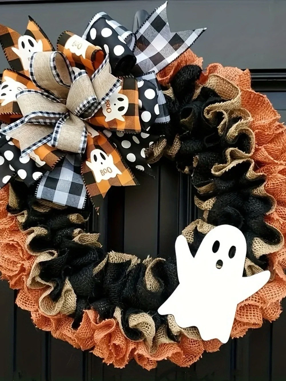 Halloween Decorative Ghost Wreath